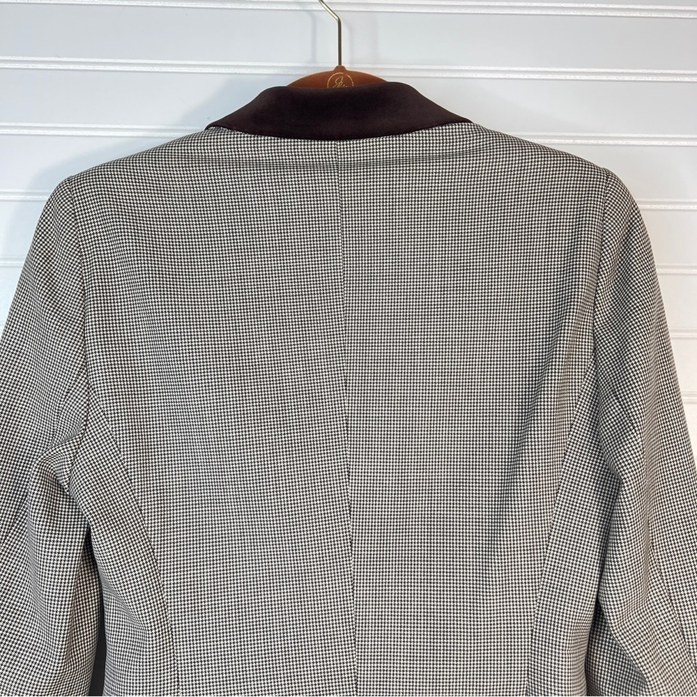 Escada Blazer Houndstooth Blazer Jacket Sz 34 Wool Office Clessic - Picture 9 of 16